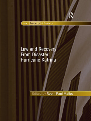 cover image of Law and Recovery From Disaster